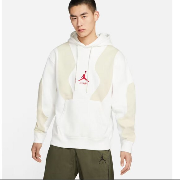 JORDAN X OFF WHITE Men's Dual-toned Pullover Hoodie Size 2XL In Off White
